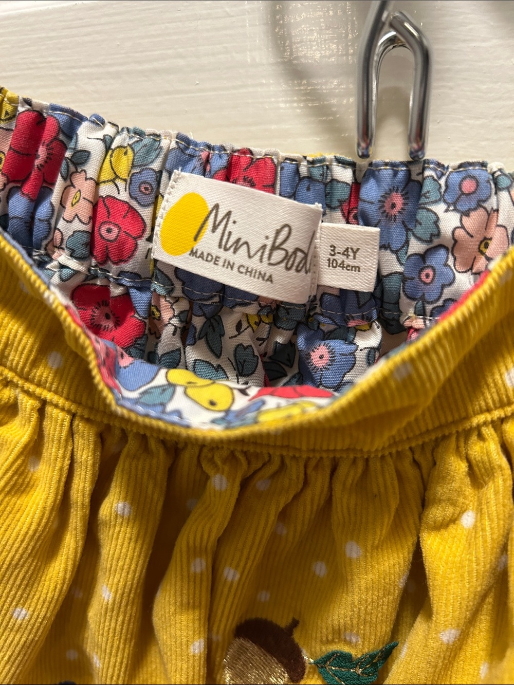 Mini Boden Yellow Fox & Woodland Print Skirt - Picture 7 of 10
